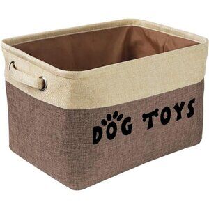 Non-customized Dog Toy Storage Basket Bin-Rectangular StorageBox Chest Organizer